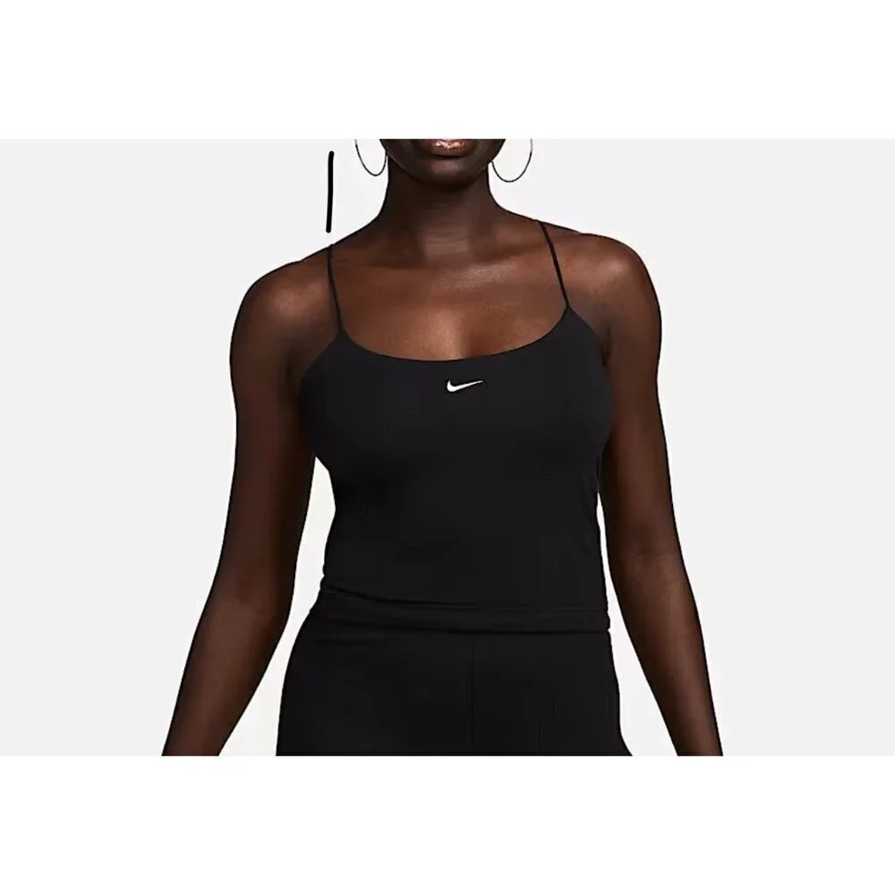 Nike Women's Sportswear Chill Knit Fitted Cami - Black Size L New